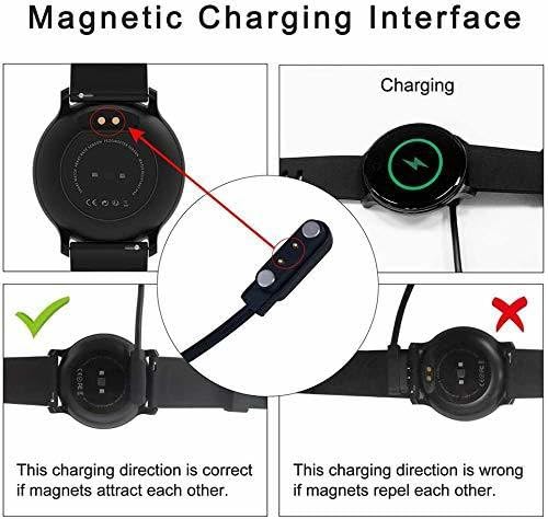 RF REDFOXX 2 Pins Magnetic Suction Charger Cable | Smartwatch Accessories | 0.5 m Cable Length, Magnetic Charging.