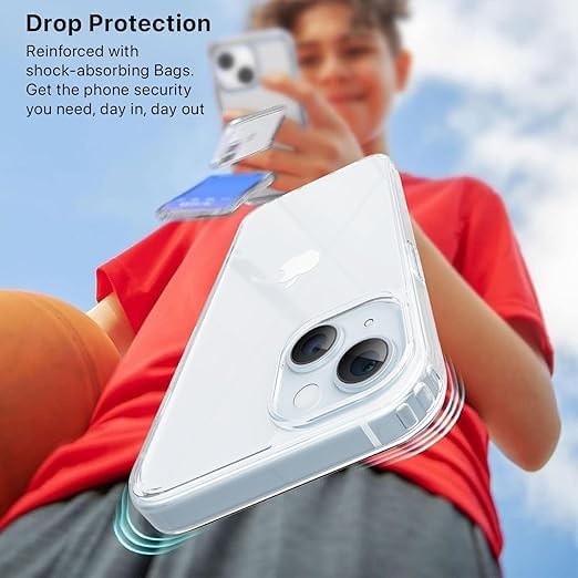 Compatible with i-Phone 11 Clear Case | Slim Shockproof Silicon & TPU Back Cover with Camera | Anti-Yellowing Scratch Resistant Transparent Phone Case for iPhone 11 (iPhone 15 Plus)