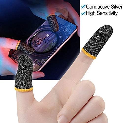 RF REDFOXX Thumb Sleeve, Slip-Proof Sweat-Proof Professional Touch Screen Thumbs Finger Sleeve for Pubg Mobile Phone Game Gaming Gloves Made up of Rare Material (1 Pair).