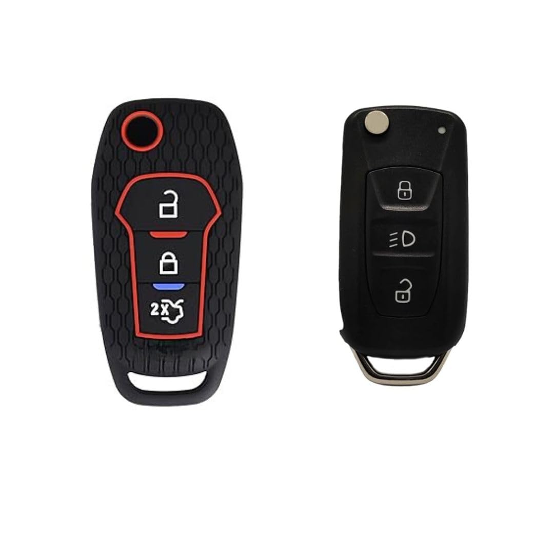 Premium Silicone Car Key Cover ? Black, Fits for Boolt, Nxon, Tgor, Hexaa, Zet, Tiaago ? Durable Protection and Stylish Design (Pack of 1).