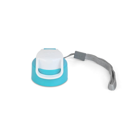 Spare Lid for Milton Kool Fusion/Racer Water Bottle – Compatible with 560ml, 700ml & 900ml Bottles | Flip-Top, Leak-Proof Replacement Cap with Strap (Blue/Cyan)