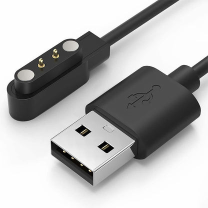 RF REDFOXX 2 Pins Magnetic Suction Charger Cable | Smartwatch Accessories | 0.5 m Cable Length, Magnetic Charging.