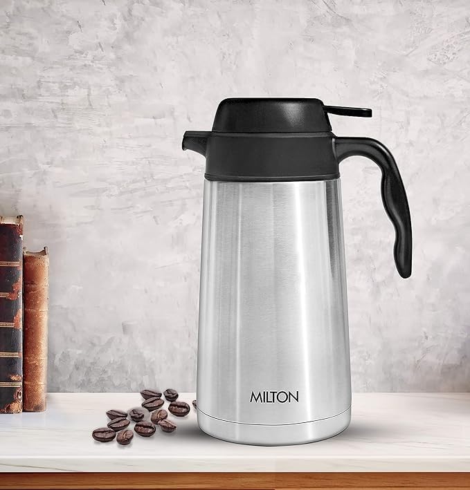 Lid Cover Compatiable with Milton Astral 2000 Thermosteel Flask Replacement Lid, Black, Leak-Proof Cap for 1900ml Bottle