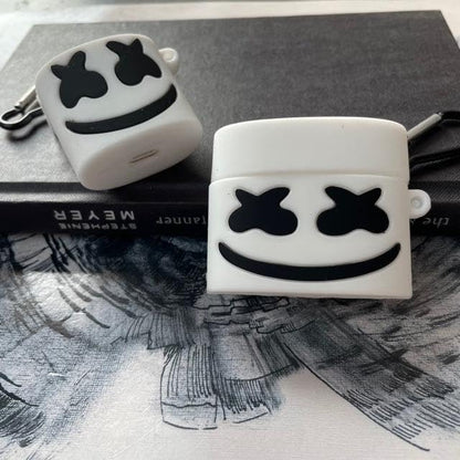 RedFoxx Rat Soft Silicone New 3D Cartoon Design Cute Anime Shockproof Cover Case with Free Keychain with Apple AIRPODS PRO (NOT for Any Other AIRPODS) (AIRPOD Cover PRO, (Marshmello White)