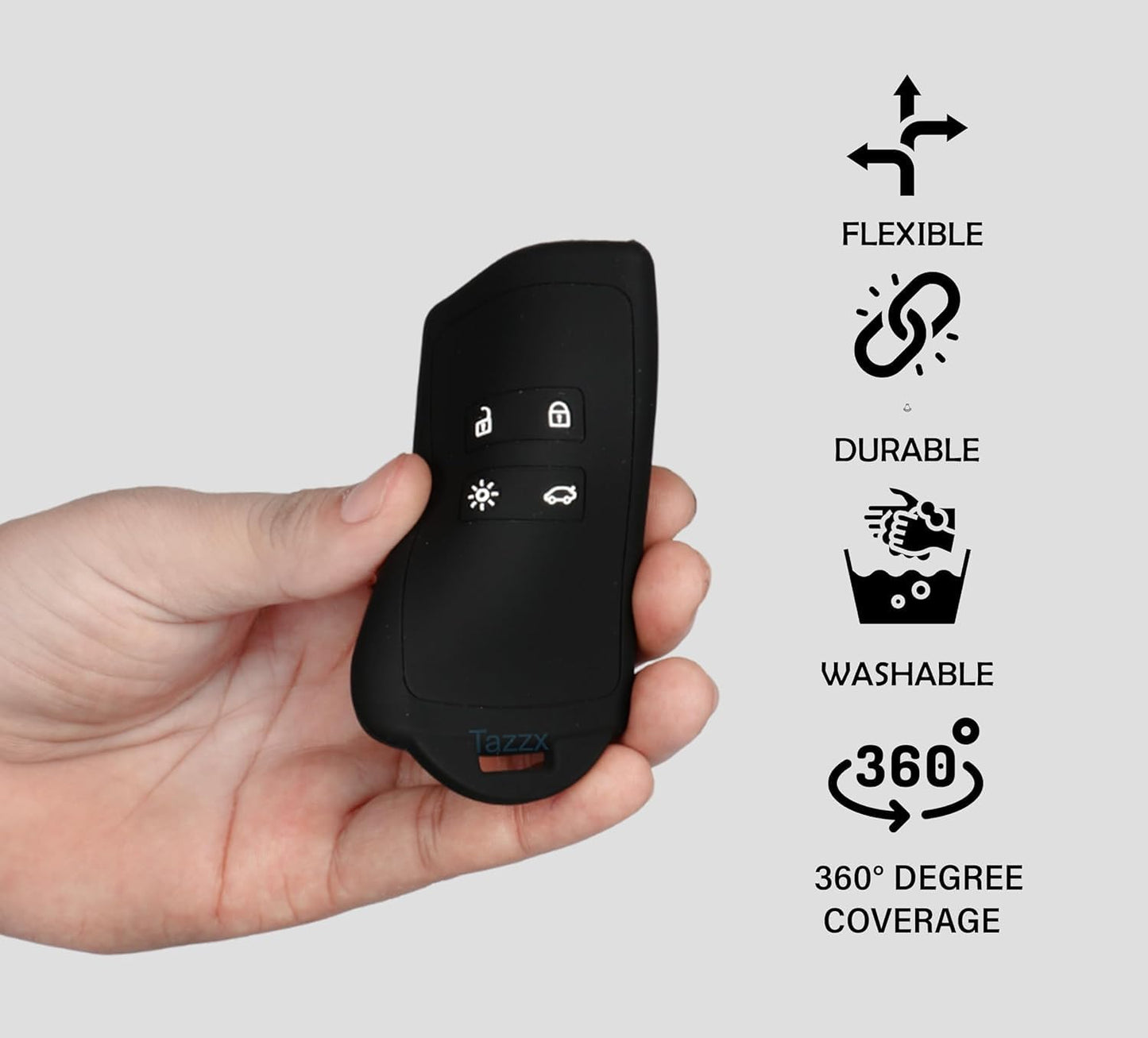 Silicone Key Cover (Pack of 2) Compatible for Renault Kiger/ Triber Smart Card( Key)