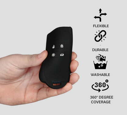 Silicone Key Cover (Pack of 2) Compatible for Renault Kiger/ Triber Smart Card( Key)