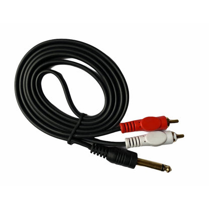 RF REDFOXX Male to Male 6.35mm Jack to 2RCA Audio Cable 1.3 Meters (4.3 Feet) - Connects Home Theatre, DVD, Speaker, Headphone, Mixer, Amplifier, Guitar, Karaoke System