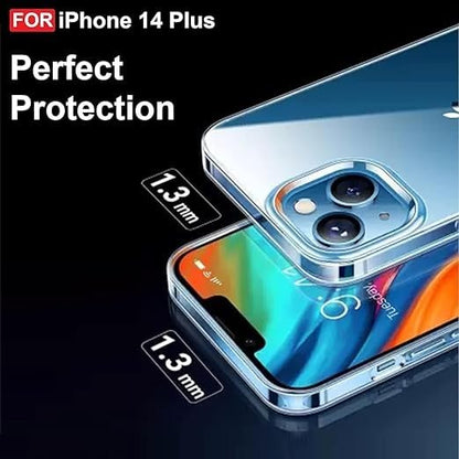 Compatible with i-Phone 11 Clear Case | Slim Shockproof Silicon & TPU Back Cover with Camera | Anti-Yellowing Scratch Resistant Transparent Phone Case for iPhone 11 (iPhone 14 Plus)