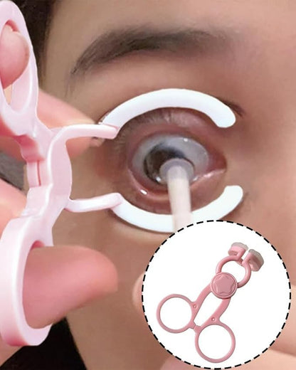 RF REDFOXX Eye Opener Contact Lens Case Kit – Pink Lens Applicator & Remover Tool with Mirror | Easy Contact Lens Insertion Tool | Portable Travel Lens Box for Daily Use, Outdoor & Travel (1 Set)