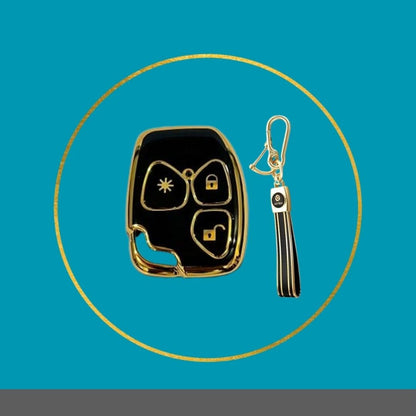 Premium TPU Key Cover for Mahindrra Xyllo & Quannto Remote Key 3 Button Soft, Flexible Comfort, Lightweight Design & Stylish Protection and Durability (Black with Keychain).