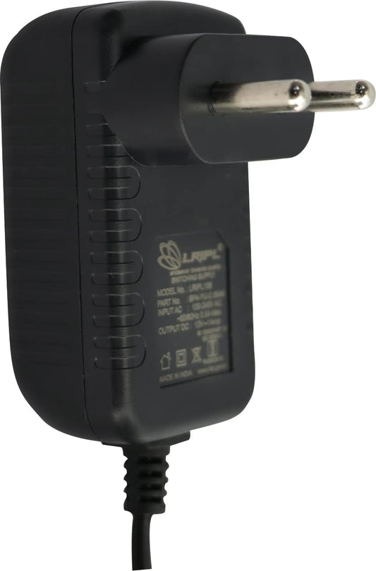 RF REDFOXX 12V 1A Output, DC 2.5MM Pin | Power Adaptor | CCTV Cameras, Routers, Modems, LED Strip Lights, Set Top Boxes | Black Color