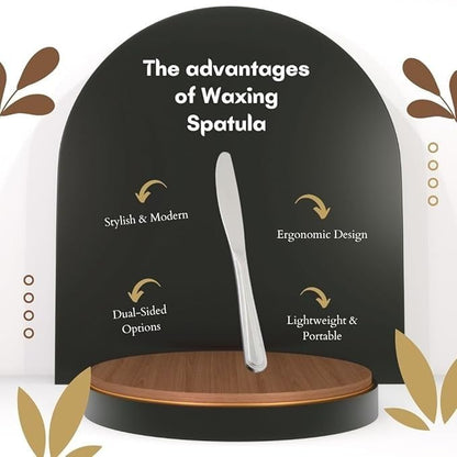 Premium Steel Wax Knife Set Experience Salon-Quality Results at Home with Silky Finish Waxing Spatulas (Set of 2) for Effortless Application and Flawless Results.