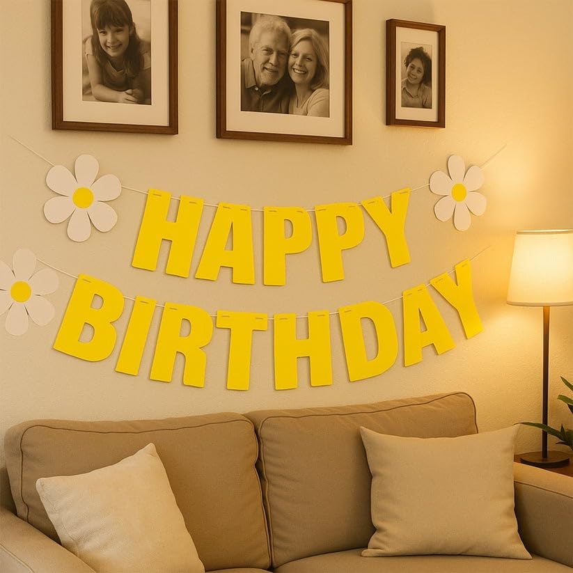 Happy Birthday Decoration Kit for Boys, Girls, Kids & Adults | Reusable Cursive Banner Party Decor Set | Birthday Celebration Combo Items (1 Set)