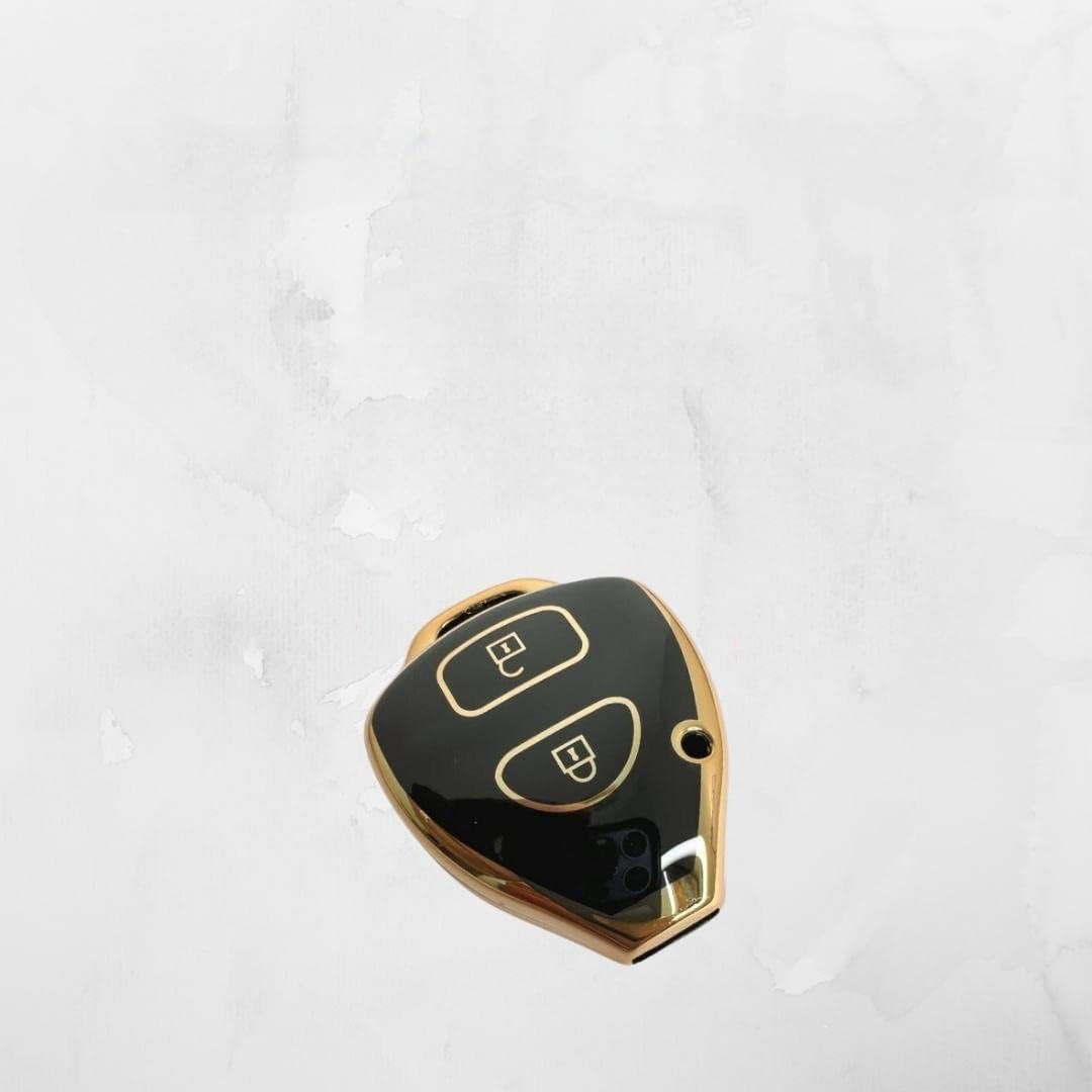 Soft TPU Premium Car Key Cover Compatible for Toyota Innova/Fortuner/Corolla 2 Button Key