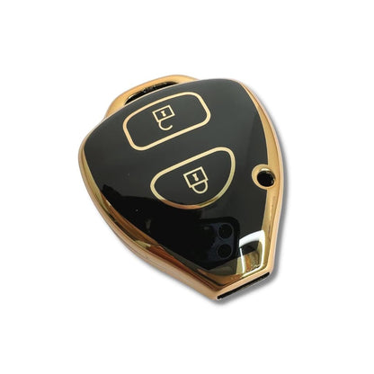 Soft TPU Premium Car Key Cover Compatible for Toyota Innova/Fortuner/Corolla 2 Button Key