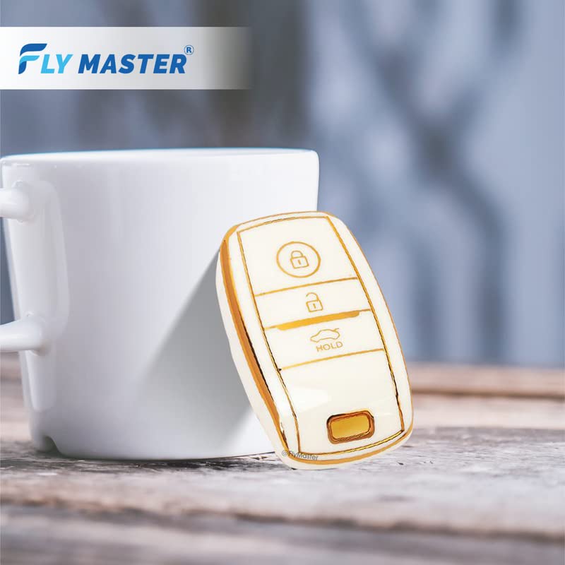 TPU Key Cover Compatible with KIA Seltos Carens 2ND. (White)