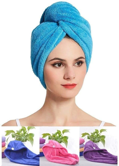 RF REDFOXX Microfiber Hair Drying Towel Wrap, Quick-Dry Twist Turban with Button Closure, Available