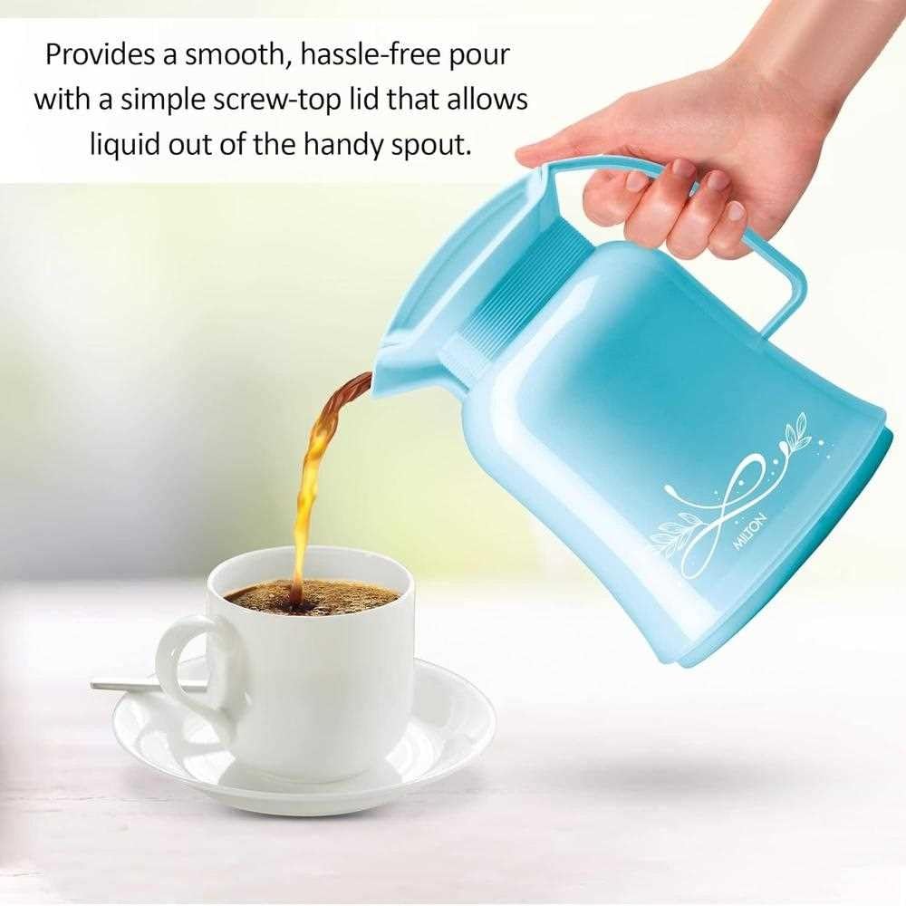 Spare Assembled Lid Compatible with Milton Crystal Insulated Flask (500ml/1000ml) – Blue | Leak-Proof BPA-Replacement Cap | Easy-Twist Secure Fit Flask (Only Lid)