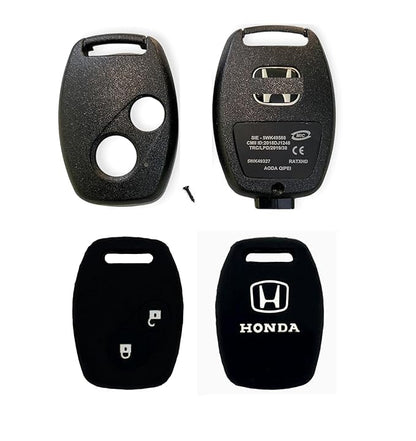 Key Shell, 2 Button Key Shell,Key Cover, Compatible for Honda Civic, City, Amaze, Brio, Jazz, Wrv, CRV etc