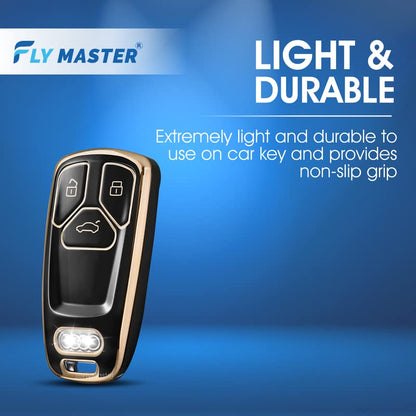 TPU Key Cover Compatible with Audi A 8 Q7 RS TT 2ND. (Black)