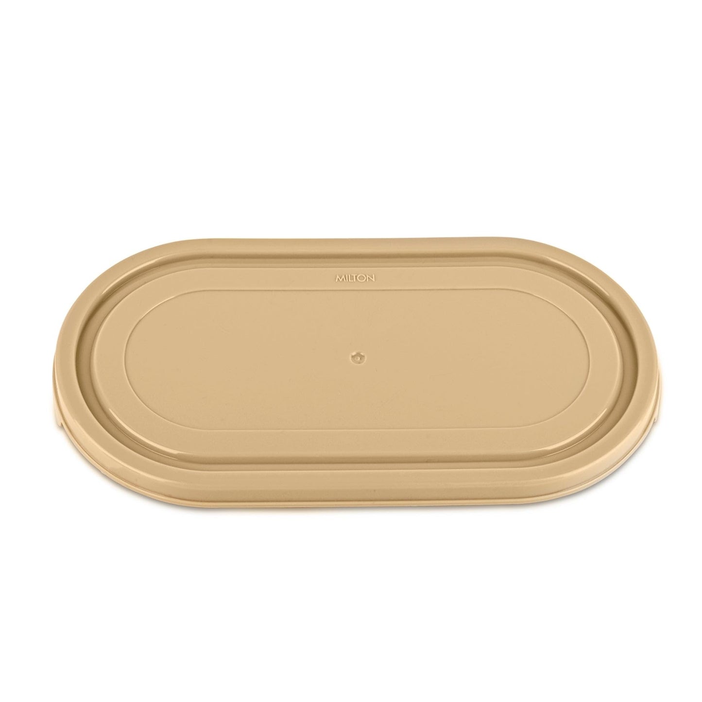 Spare Oval Tiffin Lid 650–675ml | Leak-Resistant Spare Cover Compatible with Milton Steel Refresh Lunch Box | Tight Fit Replacement Container Lid (Beige)