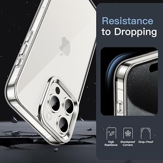 RF REDFOXX Compatible with i-Phone 11 Clear Case | Slim Shockproof Silicon & TPU Back Cover with Camera | Anti-Yellowing Scratch Resistant Transparent Phone Case for iPhone 11 (iPhone 15 Pro Max)