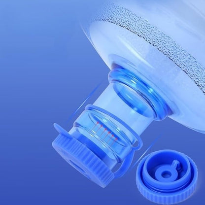 Silicone Water Jug Cap for 20L Bottle Pack of 4 | Reusable Leakproof Water Can Lid with Handle | Dustproof Cover for Bubble Top Water Dispenser Bottle (Blue)