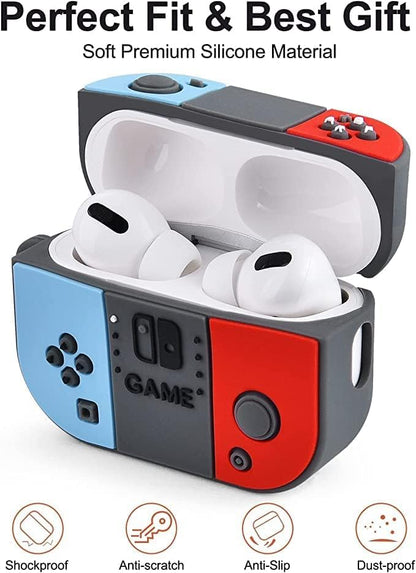 RedFoxx Soft Silicone New 3D Design Cute Anime Shockproof Cover Case with Free Keychain Compatible with Apple AIRPODS PRO 2, (Nintenno Switch)