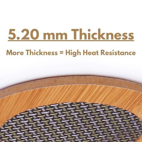 RF REDFOXX Eco-Friendly Bamboo Wooden Coasters for Home Pan Pot Holder for Dining Table Heat Pad for Kitchen - Pack of 2