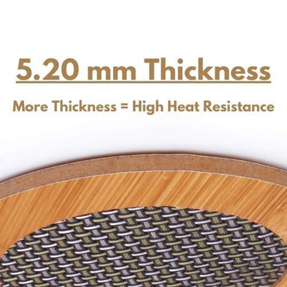 RF REDFOXX Eco-Friendly Bamboo Wooden Coasters for Home Pan Pot Holder for Dining Table Heat Pad for Kitchen - Pack of 2