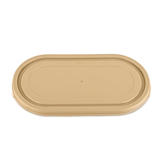Spare Oval Container Lid Compatible with Milton Steel Refresh Tiffin | Fits 650ml–675ml Oval Container | Leak-Resistant Replacement Lid | Beige