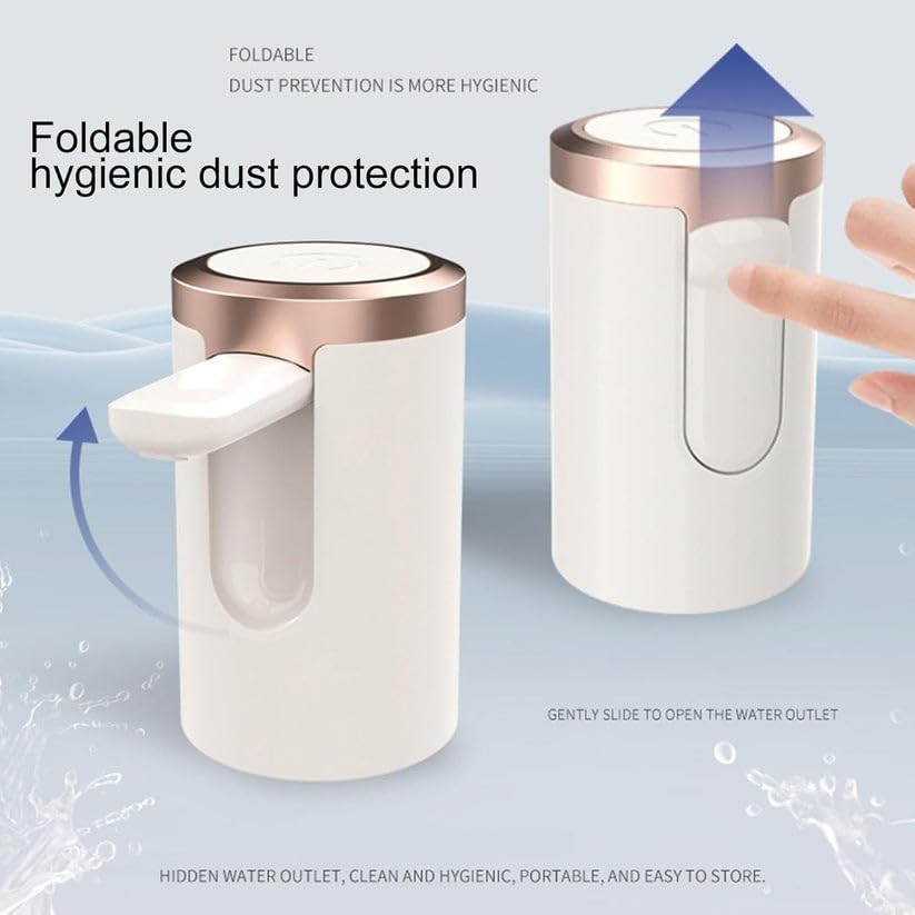 Automatic Water Dispenser Pump for 20L Bottle | USB Rechargeable Wireless Electric Water Can Pump | One-Touch Portable Dispenser with Removable Spout | Low Noise High Efficiency for Home & Office