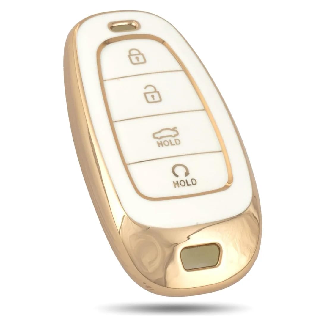 RF REDFOXX Hyundai Sonata Key Fob Cover and Leather Keychain - Full Key Case for Hyundai Santa Fe, Tucson, Ioniq 5, Palisade - 2019-2023 TPU Keyfob Cover Compatible with MLBHLIK6-1T -