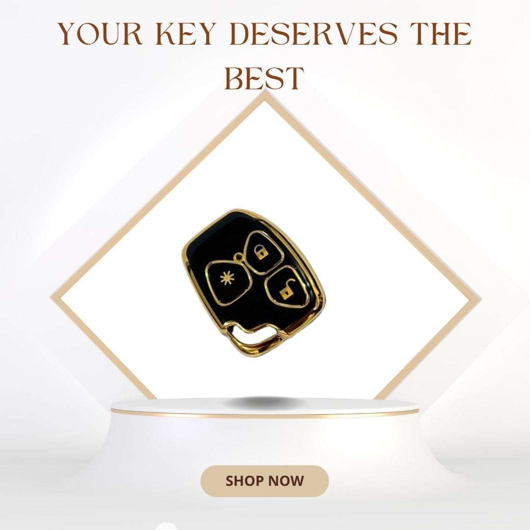 Premium TPU Key Cover for Mahindrra Xyllo & Quannto Remote Key 3 Button Soft, Flexible Comfort, Lightweight Design & Stylish Protection and Durability (Black).