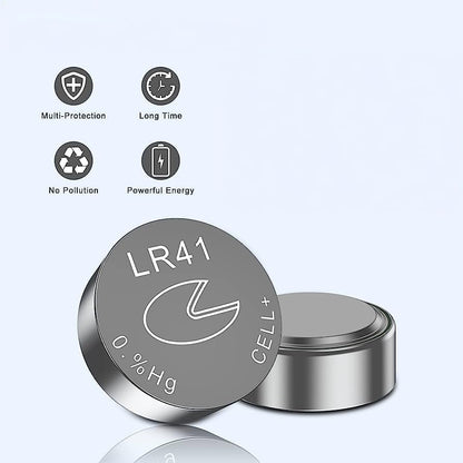 RF REDFOXX LR41 AG3 SR41 1.5V Alkaline Button Coin Cell Electronics Solutions LR41 Battery AG3 LR736 392 392a 192 SR41 Watch Batteries 1.5v for Watches Electronic Toys Digital Thermometer