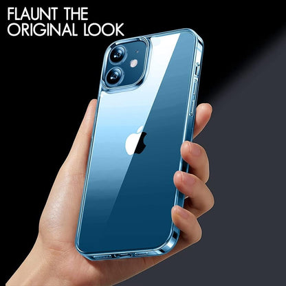 RF REDFOXX Compatible with i-Phone 11 Clear Case | Slim Shockproof Silicon & TPU Back Cover with Camera | Anti-Yellowing Scratch Resistant Transparent Phone Case for iPhone 11 (iPhone 12 Pro)