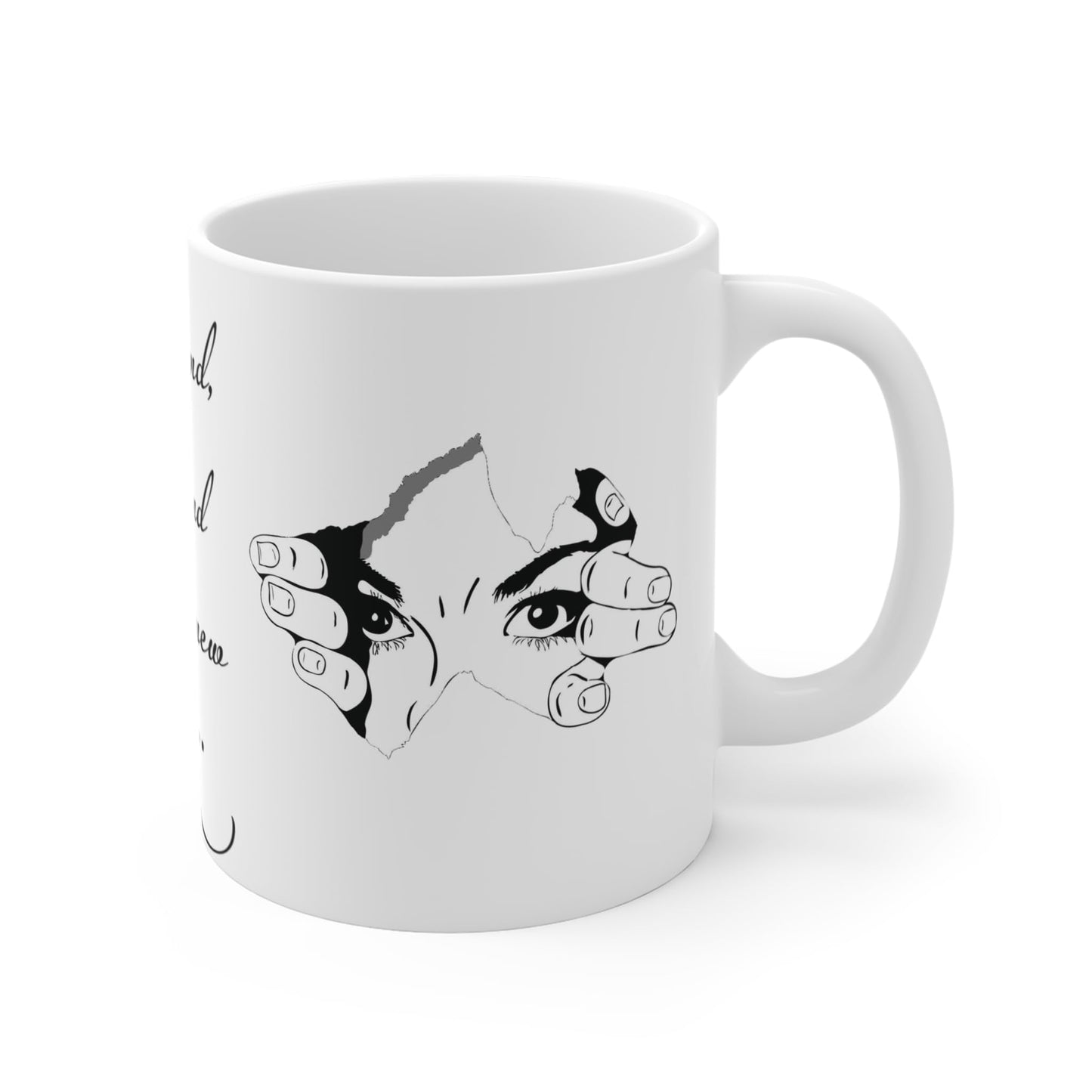 Inspirational Coffee Mug, 350 ml, White Ceramic with Quote 'Every Story Has a Beginning', Perfect for Gifting