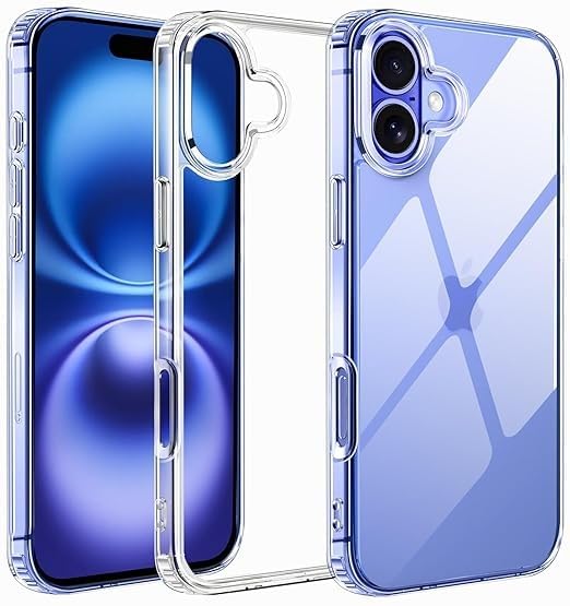 RF REDFOXX Compatible with i-Phone 11 Clear Case | Slim Shockproof Silicon & TPU Back Cover with Camera | Anti-Yellowing Scratch Resistant Transparent Phone Case for iPhone 11 (iPhone 16)
