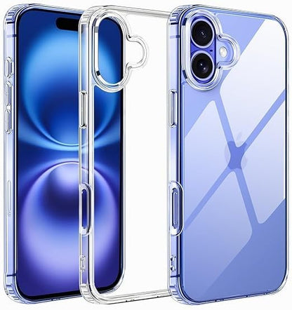 RF REDFOXX Compatible with i-Phone 11 Clear Case | Slim Shockproof Silicon & TPU Back Cover with Camera | Anti-Yellowing Scratch Resistant Transparent Phone Case for iPhone 11 (iPhone 16)