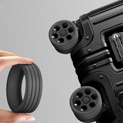 Silicone Luggage Wheel Protectors (8 PCS) | Shock Absorbing Suitcase Wheel Covers for 8 Spinner Wheels | Anti-Slip Noise Reduction Trolley Bag Wheel Guards