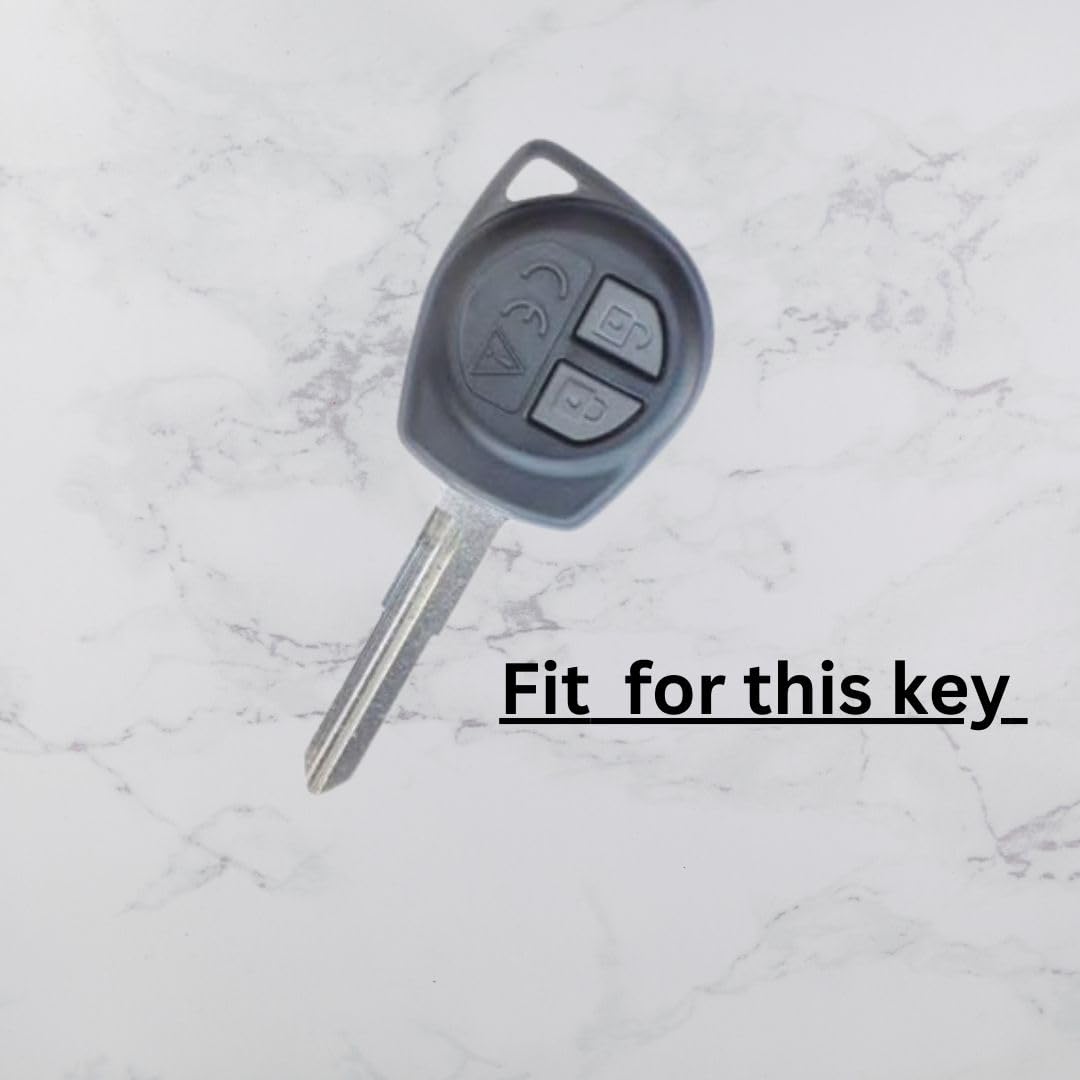 Metal Key Cover Compitable for Suzuki Swift | Ertiga | Wagonr | Celerio | Swift Dzire | Alto | Fronx | Breza | S Presso | Ignis 2 Button Remote Key