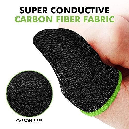 RF REDFOXX Thumb Sleeve, Slip-Proof Sweat-Proof Professional Touch Screen Thumbs Finger Sleeve for Pubg Mobile Phone Game Gaming Gloves Made up of Rare Material (1 Pair).