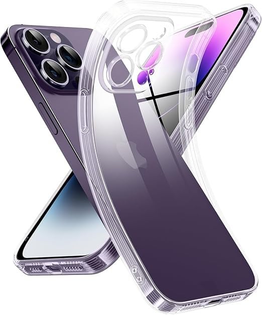 RF REDFOXX Compatible with i-Phone 11 Clear Case | Slim Shockproof Silicon & TPU Back Cover with Camera | Anti-Yellowing Scratch Resistant Transparent Phone Case for iPhone 11 (iPhone 14 Pro)