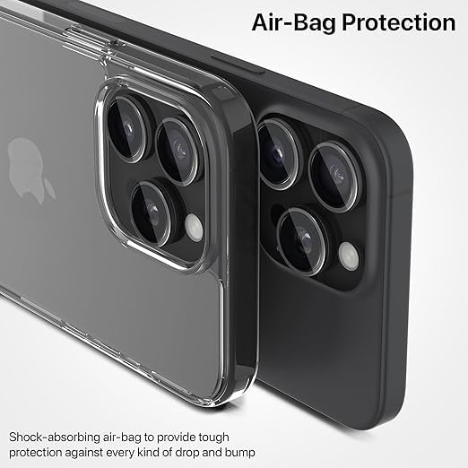 RF REDFOXX Compatible with i-Phone 11 Clear Case | Slim Shockproof Silicon & TPU Back Cover with Camera | Anti-Yellowing Scratch Resistant Transparent Phone Case for iPhone 11 (iPhone 16 Pro Max)