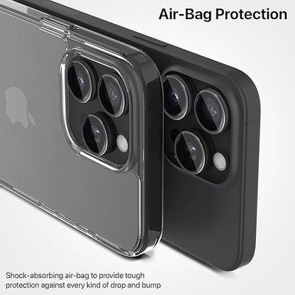 RF REDFOXX Compatible with i-Phone 11 Clear Case | Slim Shockproof Silicon & TPU Back Cover with Camera | Anti-Yellowing Scratch Resistant Transparent Phone Case for iPhone 11 (iPhone 16 Pro Max)