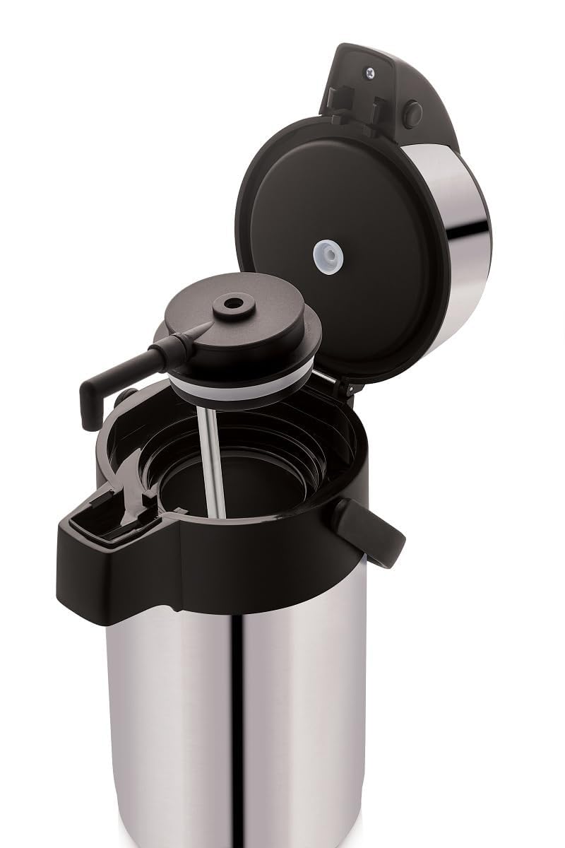 Spare Pump Lid for Majesty Flask 2500ml | Compatible with 2.5 Litre Stainless Steel Insulated Hot & Cold Beverage Dispenser | 12 Hours Heat Retention | Pump Action Thermal Flask Spare Part
