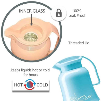 Spare Assembled Lid Compatible with Milton Crystal Insulated Flask (500ml/1000ml) – Blue | Leak-Proof BPA-Replacement Cap | Easy-Twist Secure Fit Flask (Only Lid)