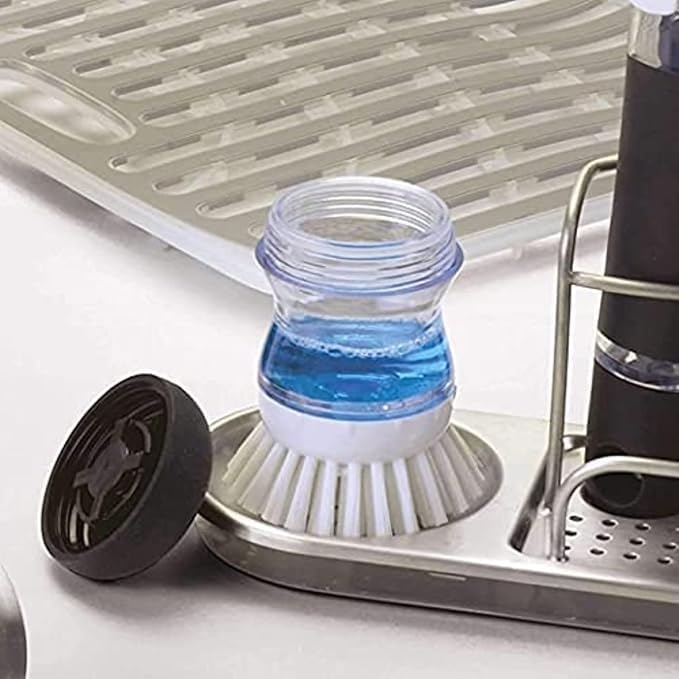 Kitchen Creative Fashion Cleaning Brush with Soap Dispenser for Kitchen, Sink, Dish Washer and Other Household Cleaner (1 - PC)