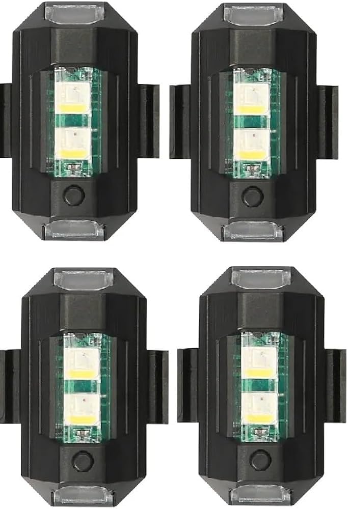 LED Strobe Light, 7 Colors, Rechargeable Waterproof Warning Signal, Universal for Bikes, Cars, Motorcycles, Drones