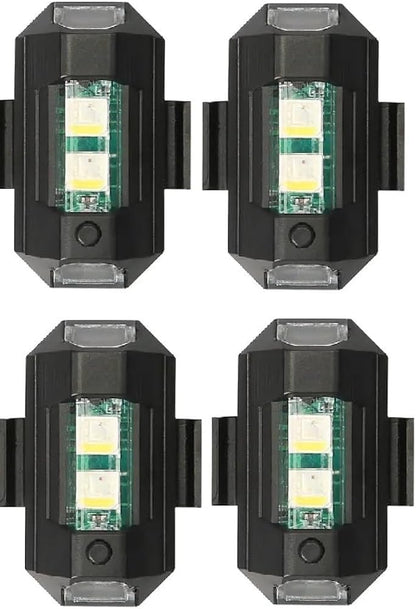 LED Strobe Light, 7 Colors, Rechargeable Waterproof Warning Signal, Universal for Bikes, Cars, Motorcycles, Drones